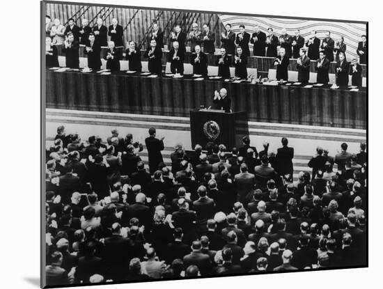 22nd Communist Party Congress in Moscow, Oct. 17, 1961-null-Mounted Photo