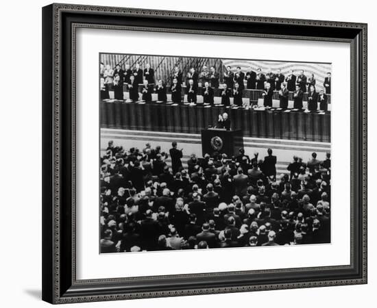 22nd Communist Party Congress in Moscow, Oct. 17, 1961-null-Framed Photo