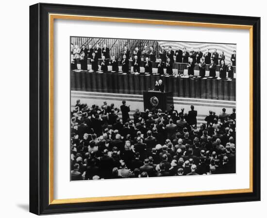 22nd Communist Party Congress in Moscow, Oct. 17, 1961-null-Framed Photo