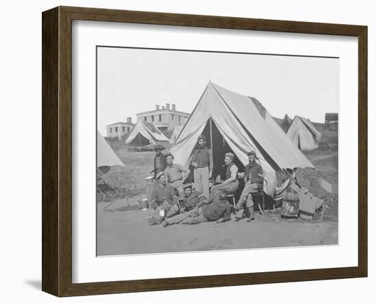 22nd New York Volunteer Infantry at their Camp During the American Civil War-Stocktrek Images-Framed Photographic Print