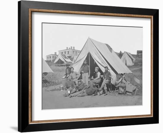 22nd New York Volunteer Infantry at their Camp During the American Civil War-Stocktrek Images-Framed Photographic Print