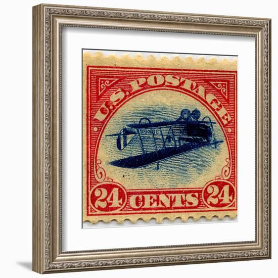 24-cent Curtis Jenny Invert Stamp-null-Framed Art Print