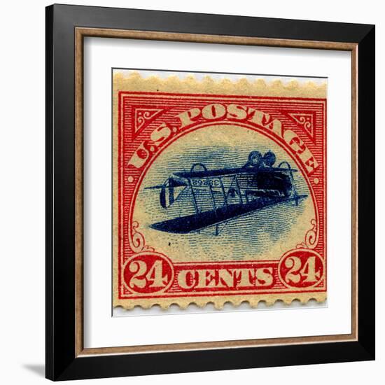 24-cent Curtis Jenny Invert Stamp-null-Framed Art Print