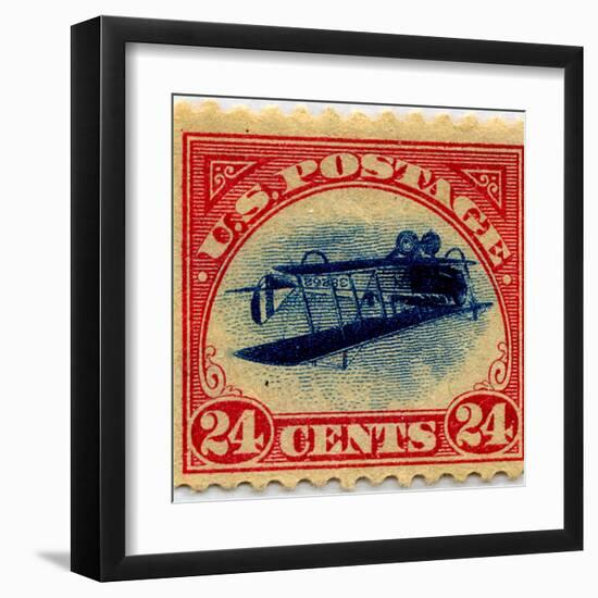 24-cent Curtis Jenny Invert Stamp-null-Framed Art Print