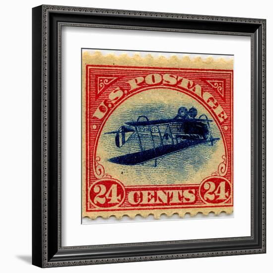 24-cent Curtis Jenny Invert Stamp-null-Framed Art Print