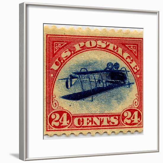 24-cent Curtis Jenny Invert Stamp-null-Framed Art Print