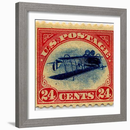 24-cent Curtis Jenny Invert Stamp-null-Framed Art Print