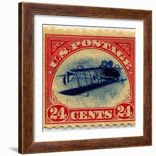 24-cent Curtis Jenny Invert Stamp-null-Framed Art Print