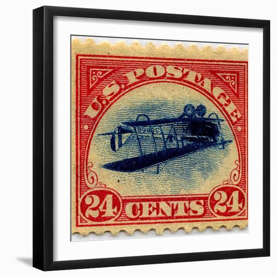 24-cent Curtis Jenny Invert Stamp-null-Framed Art Print