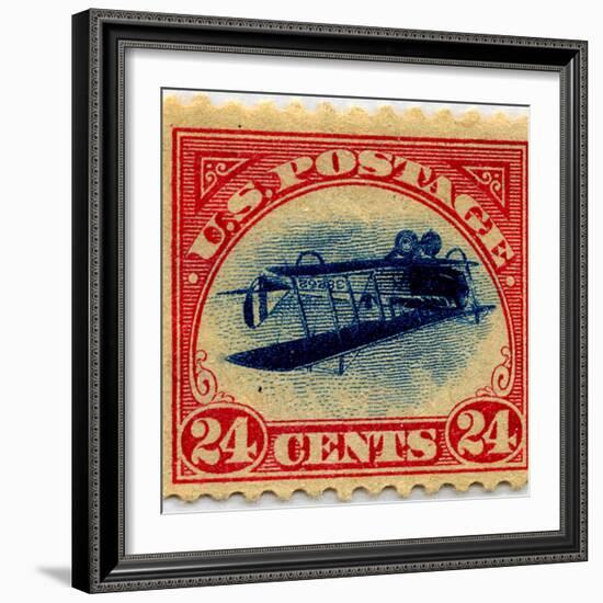 24-cent Curtis Jenny Invert Stamp-null-Framed Art Print