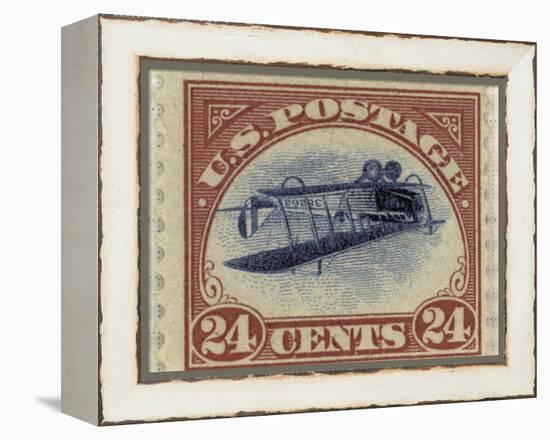 24-Cent U.S. Postage Stamp with an Inverted Jenny-null-Framed Stretched Canvas