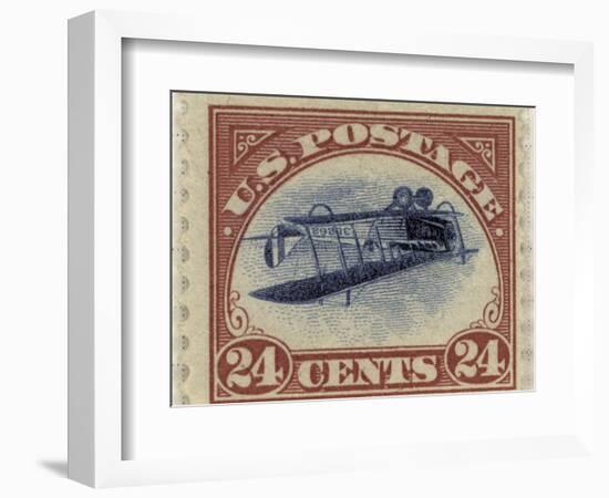 24-Cent U.S. Postage Stamp with an Inverted Jenny-null-Framed Premium Giclee Print