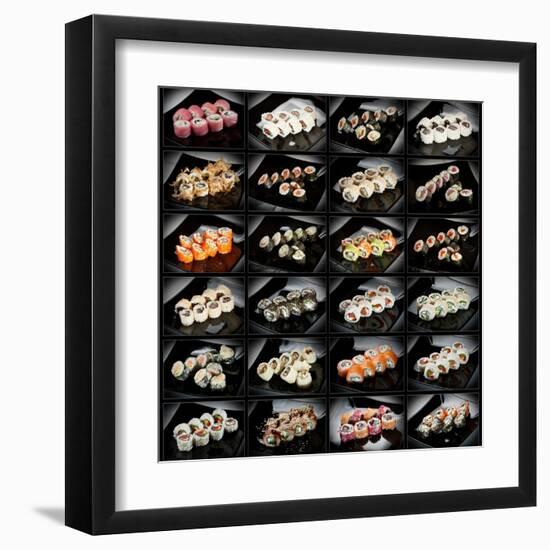 24 Types Of Sushi Rolls-Lev4-Framed Art Print