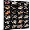 24 Types Of Sushi Rolls-Lev4-Mounted Art Print