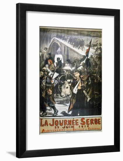 25 June 1916 - Serbia Day, French World War I Poster, 1916-Charles Fouqueray-Framed Giclee Print