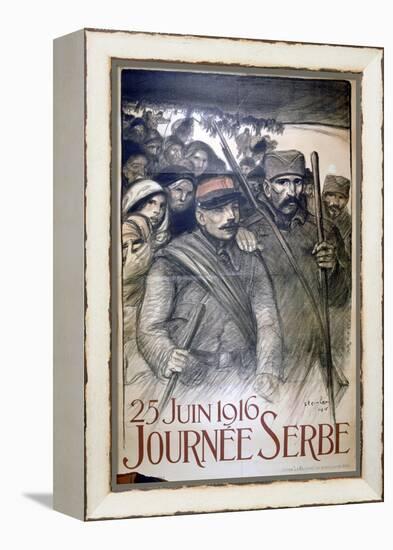 25 June 1916 - Serbia Day, French World War I Poster, 1916-Theophile Alexandre Steinlen-Framed Premier Image Canvas