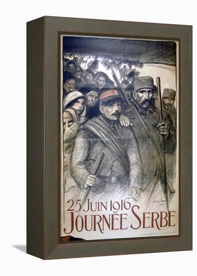 25 June 1916 - Serbia Day, French World War I Poster, 1916-Theophile Alexandre Steinlen-Framed Premier Image Canvas