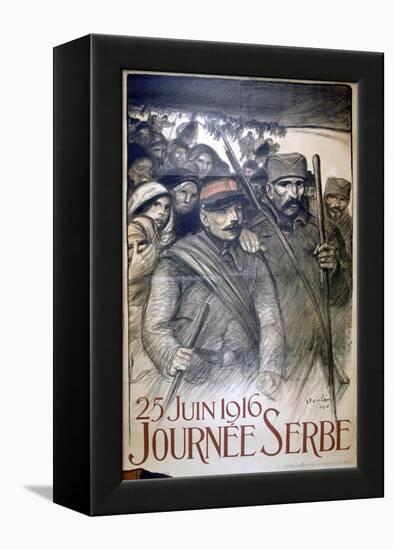 25 June 1916 - Serbia Day, French World War I Poster, 1916-Theophile Alexandre Steinlen-Framed Premier Image Canvas