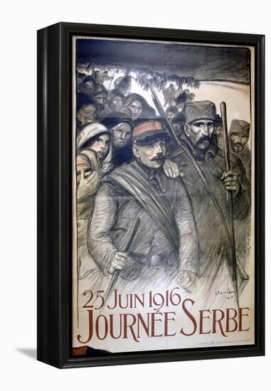 25 June 1916 - Serbia Day, French World War I Poster, 1916-Theophile Alexandre Steinlen-Framed Premier Image Canvas