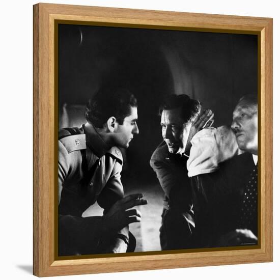 25-Year-Old Shah of Iran with American Wendell Willkie During Stopover on World Tour-Hart Preston-Framed Premier Image Canvas