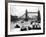 25th Jubilee Year Britannia and Flotilla Under Tower Bridge, Thames River, June 1977-null-Framed Photographic Print