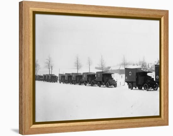 27th Motor Ambulance Convoy 1917-Robert Hunt-Framed Premier Image Canvas