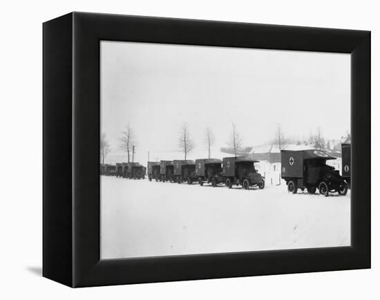 27th Motor Ambulance Convoy 1917-Robert Hunt-Framed Premier Image Canvas