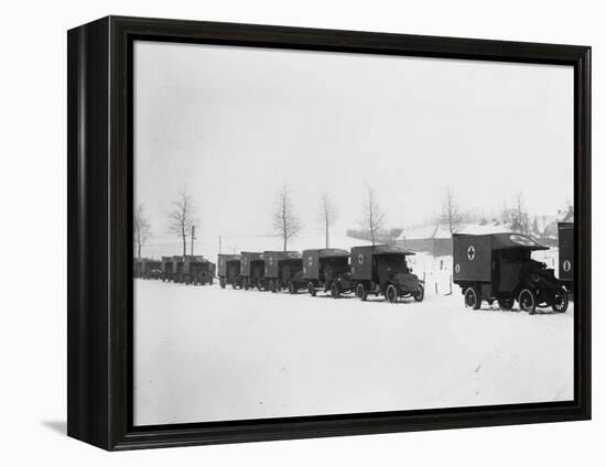27th Motor Ambulance Convoy 1917-Robert Hunt-Framed Premier Image Canvas