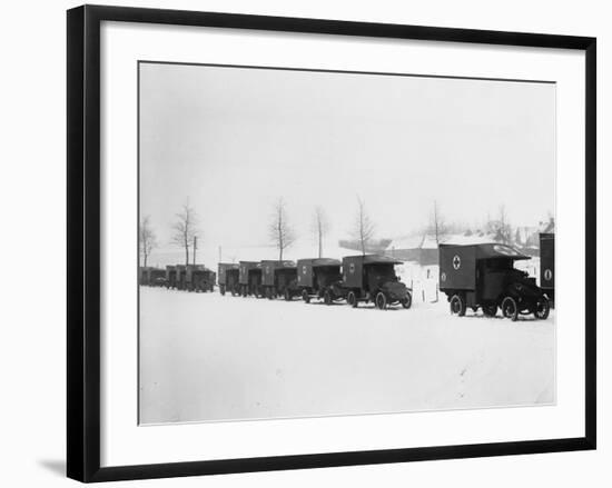 27th Motor Ambulance Convoy 1917-Robert Hunt-Framed Photographic Print