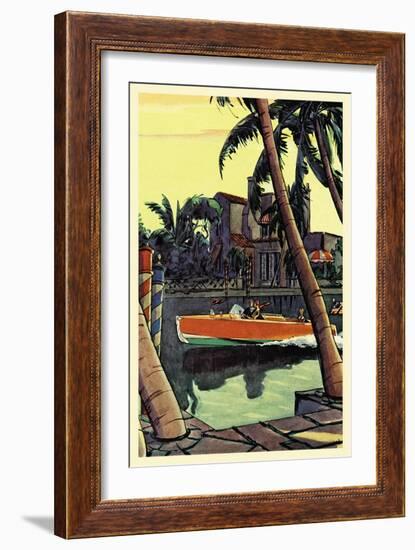 28 Foot Speedster-Edward A. Wilson-Framed Art Print