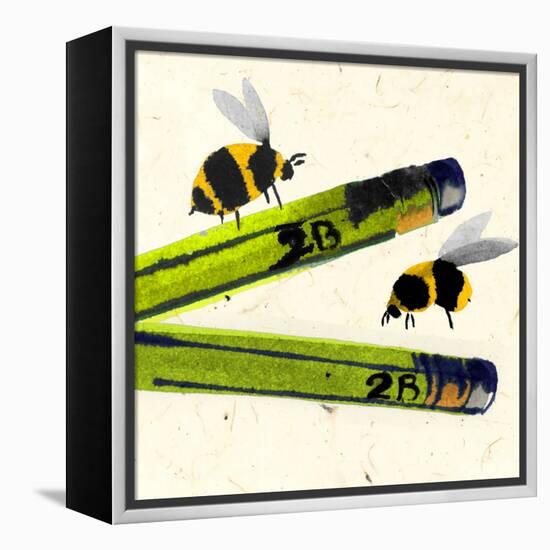 2B or Not 2 Bee (Watercolour)-Jenny Frean-Framed Premier Image Canvas