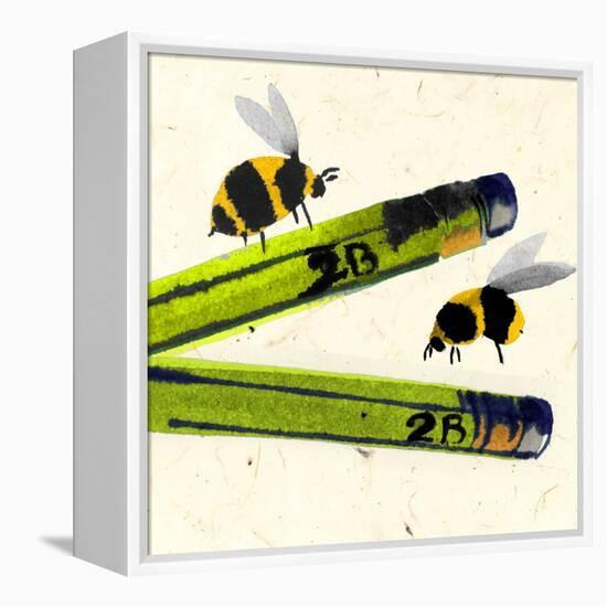 2B or Not 2 Bee (Watercolour)-Jenny Frean-Framed Premier Image Canvas