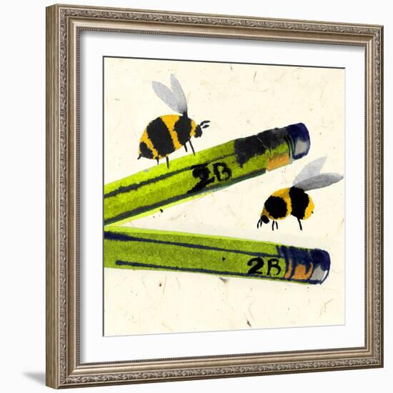 2B or Not 2 Bee (Watercolour)-Jenny Frean-Framed Giclee Print