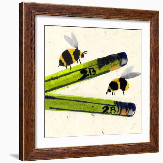 2B or Not 2 Bee (Watercolour)-Jenny Frean-Framed Giclee Print