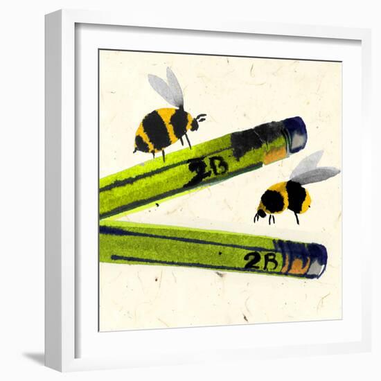 2B or Not 2 Bee (Watercolour)-Jenny Frean-Framed Giclee Print