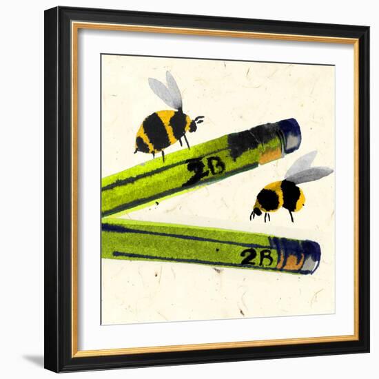 2B or Not 2 Bee (Watercolour)-Jenny Frean-Framed Giclee Print