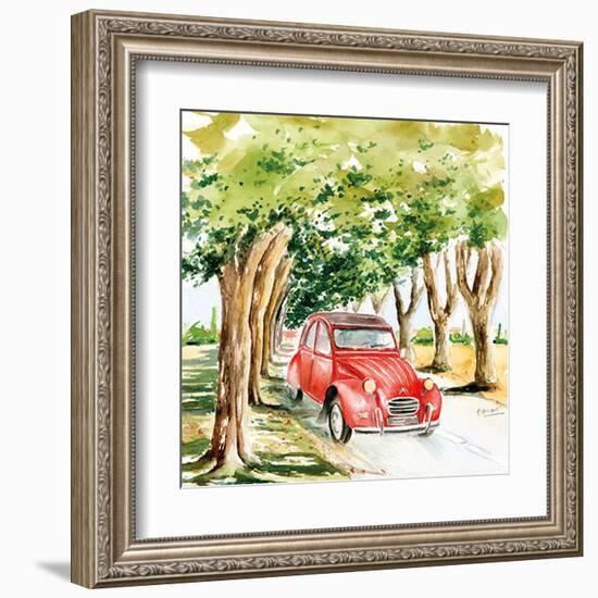 2CV Rouge-Bruno Pozzo-Framed Art Print