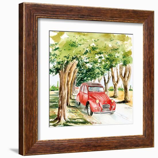 2CV Rouge-Bruno Pozzo-Framed Art Print