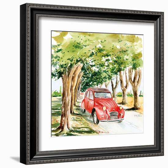 2CV Rouge-Bruno Pozzo-Framed Art Print