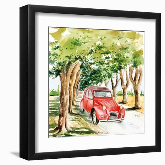 2CV Rouge-Bruno Pozzo-Framed Art Print