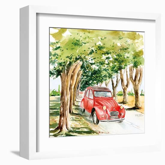 2CV Rouge-Bruno Pozzo-Framed Art Print