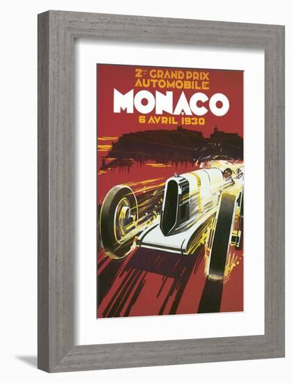 2eme Grand Prix Automobile Monaco-null-Framed Premium Giclee Print