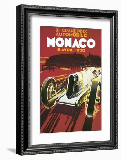 2eme Grand Prix Automobile Monaco-null-Framed Premium Giclee Print