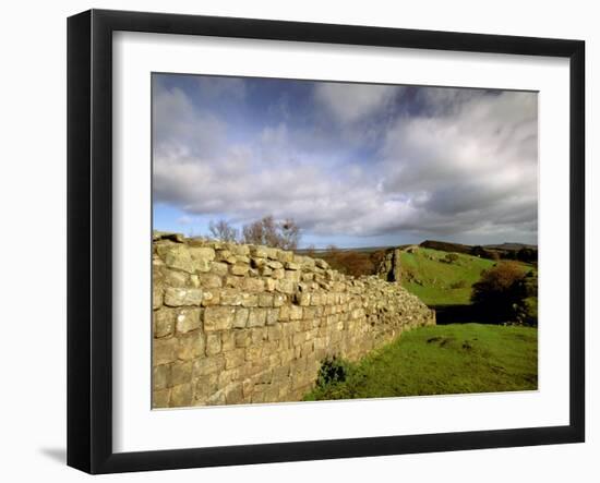 2nd Century Roman Wall, Hadrian's Wall, Northumberland, England-Walter Bibikow-Framed Photographic Print