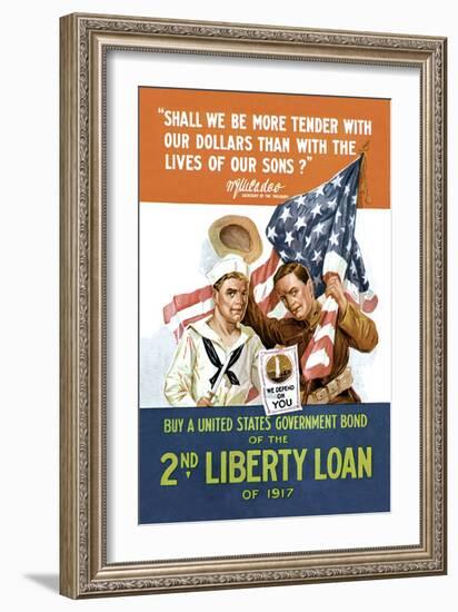 2nd Liberty Loan-null-Framed Art Print