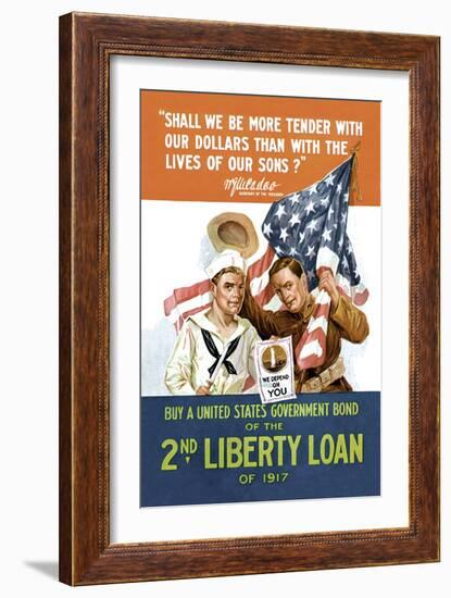 2nd Liberty Loan-null-Framed Art Print