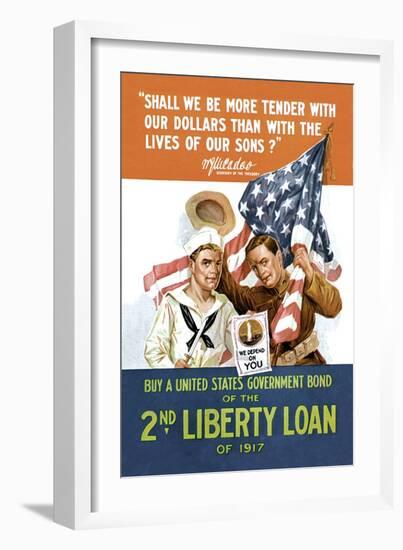 2nd Liberty Loan-null-Framed Art Print