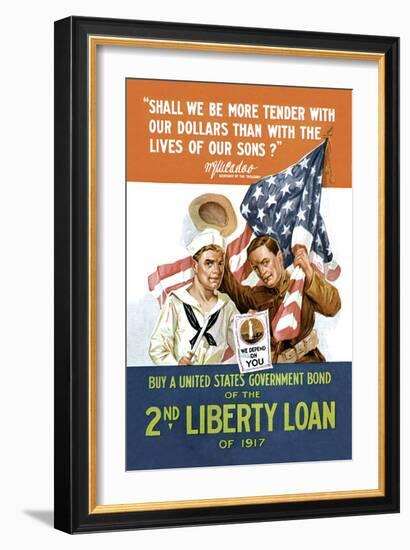 2nd Liberty Loan-null-Framed Art Print