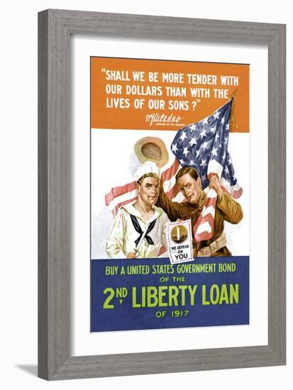 2nd Liberty Loan-null-Framed Art Print