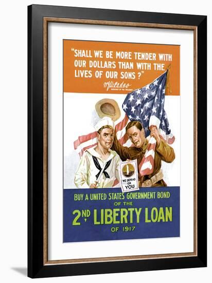 2nd Liberty Loan-null-Framed Art Print